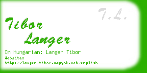 tibor langer business card